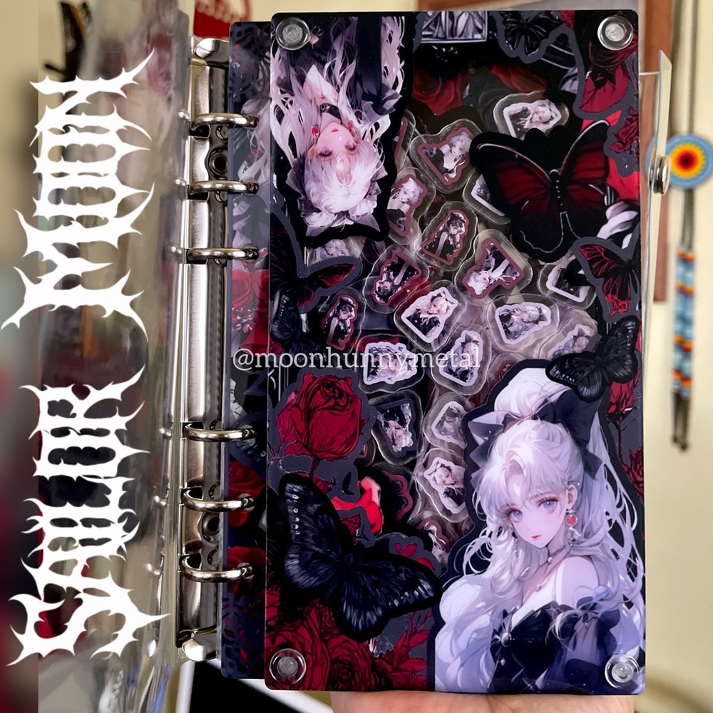 NEW Shaker Acrylic notebook Journal DIY Sailor Moon Anime Diary Sketchbook A6